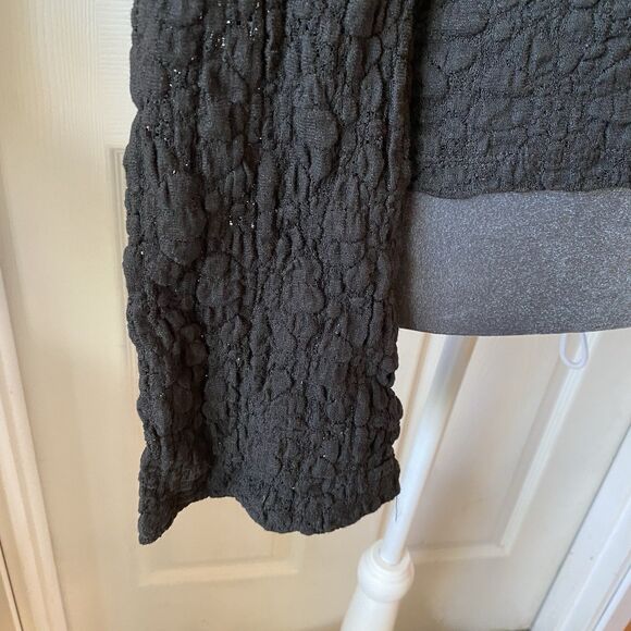 Old Navy Sheer Blouse Women’s Size Medium Black Stretch NWT Boat Neck - Picture 5 of 9